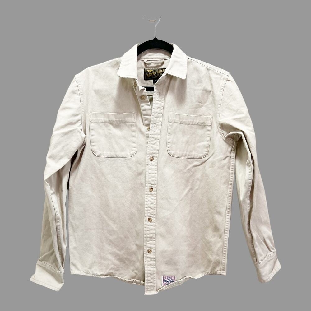 Benny Gold Anti-Work Wear Vintage Button Up Cotton Collared Shirt Size Small